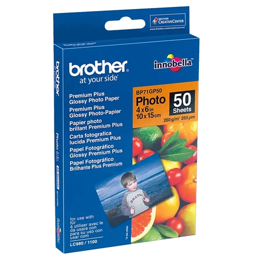 Brother Glossy Foto Inkjet Papir BP71GP50